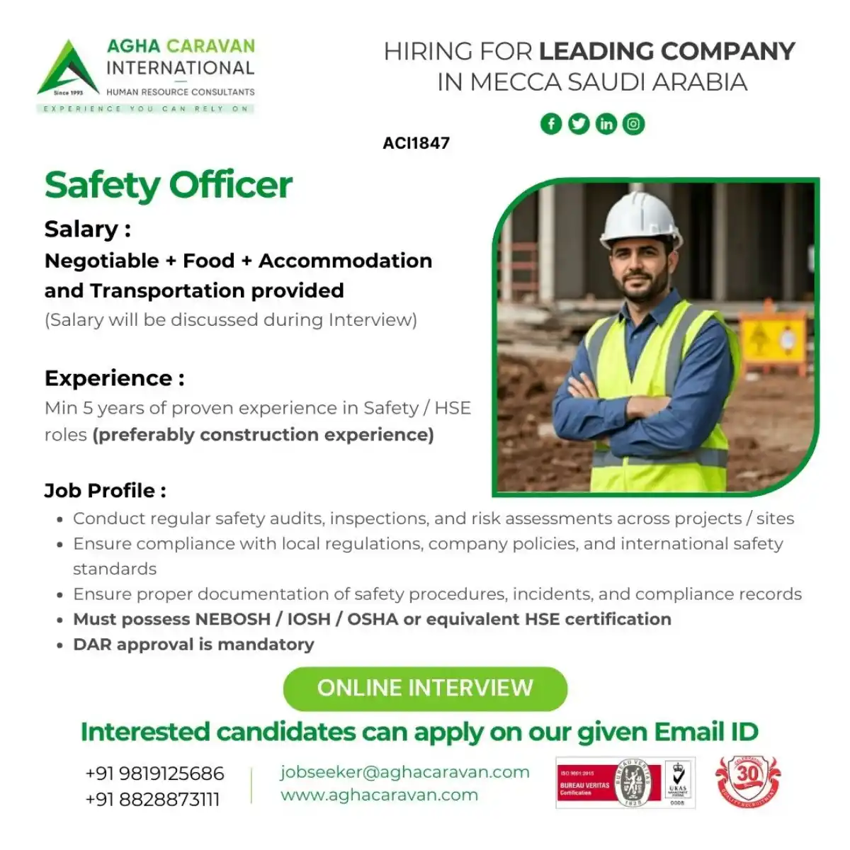 Safety Officer Job in Mecca