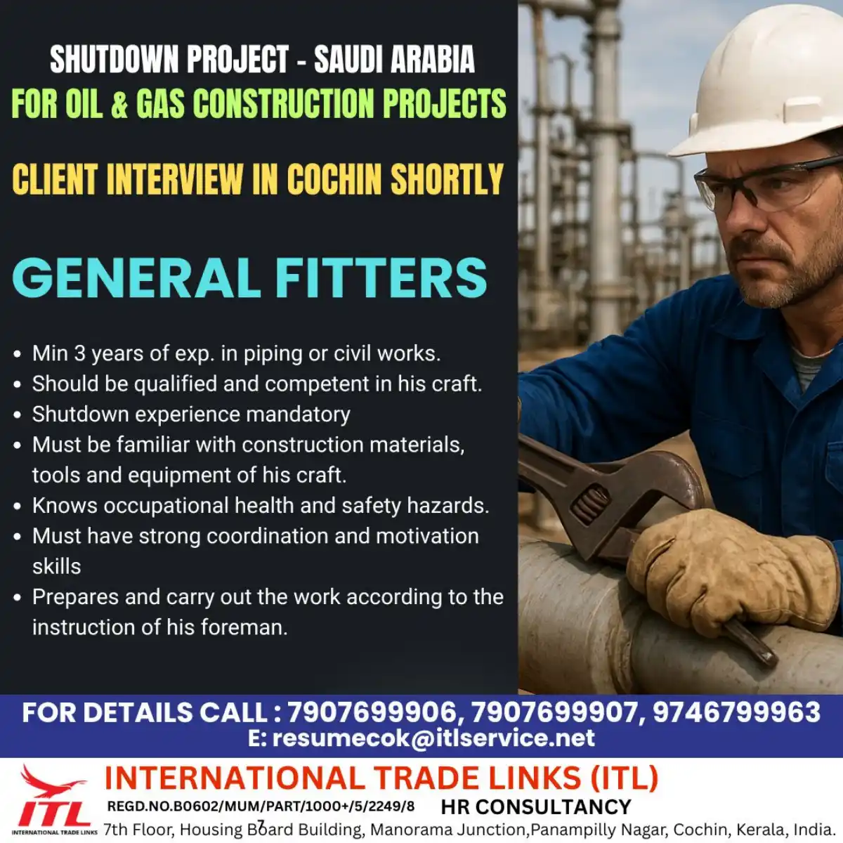 General Fitter Jobs Saudi Arabia