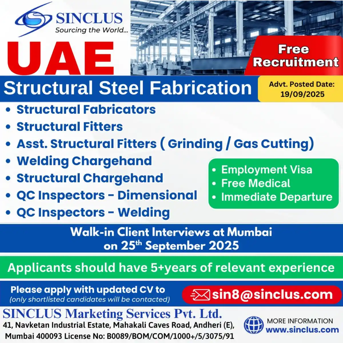 UAE Steel Fabrication Jobs