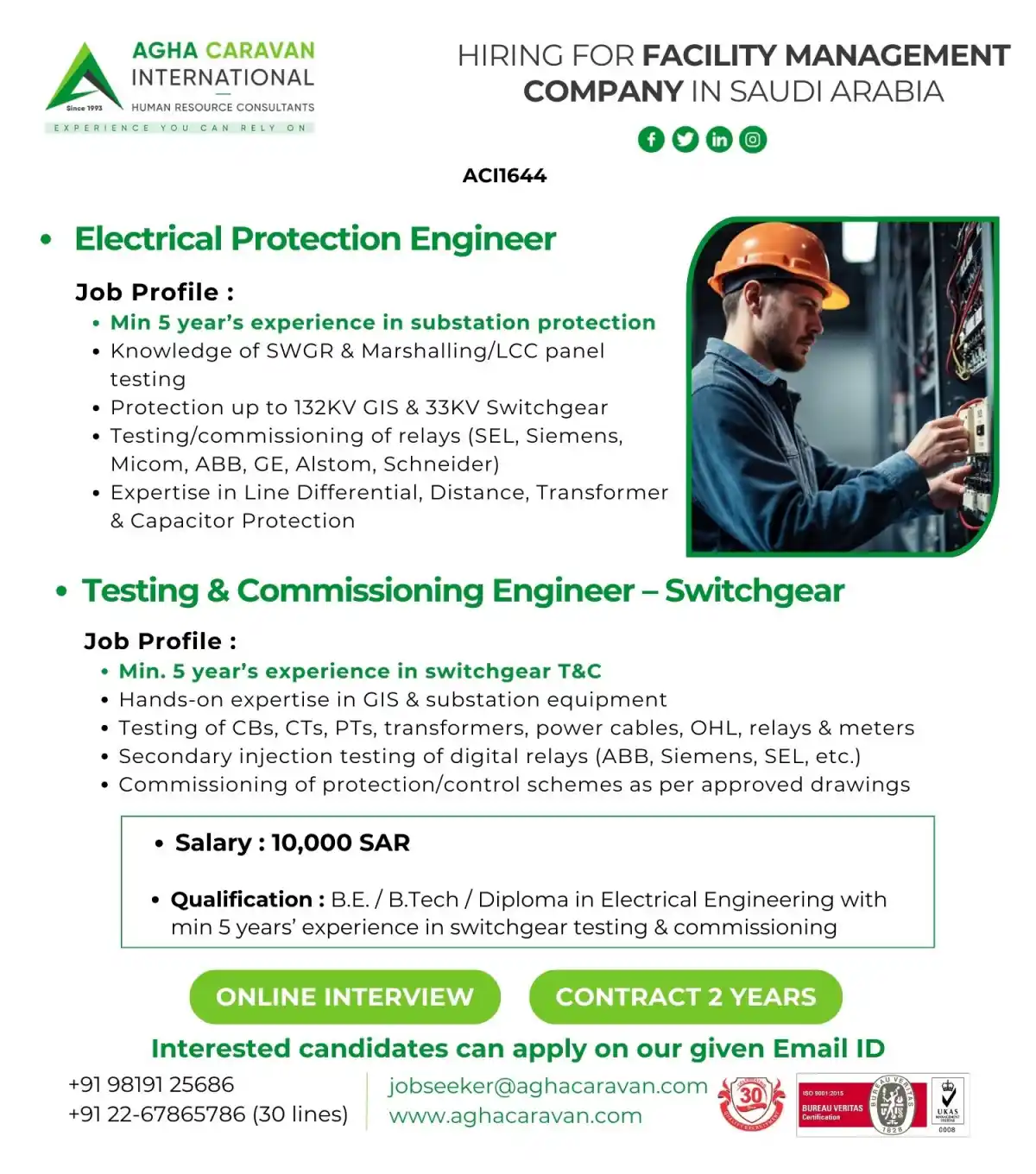 Electrical Engineers for Saudi Arabia