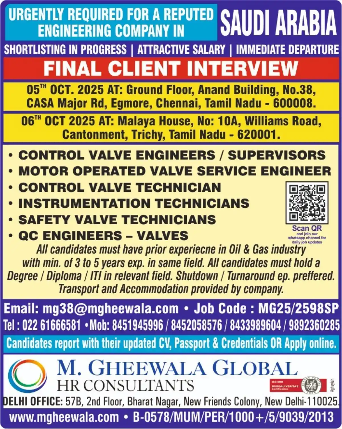 Valve Engineer Jobs Saudi Arabia