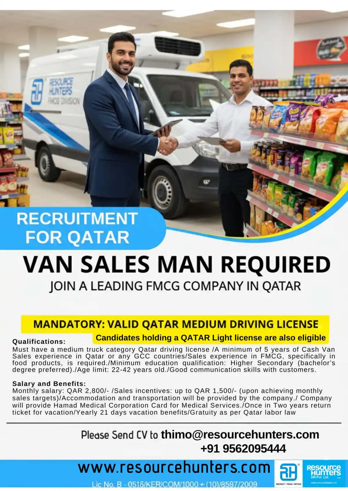 Van Sales Man Qatar