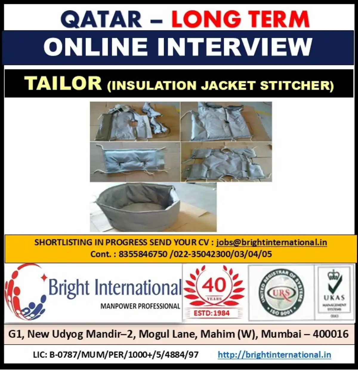 Tailor Job Qatar
