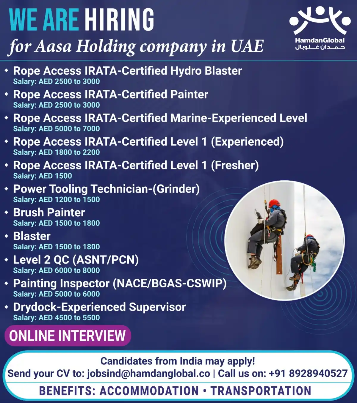 Rope Access Jobs in UAE
