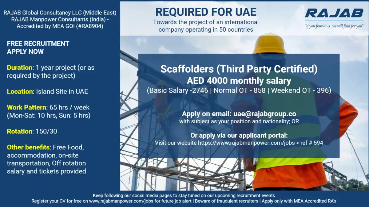 Scaffolder Jobs in UAE