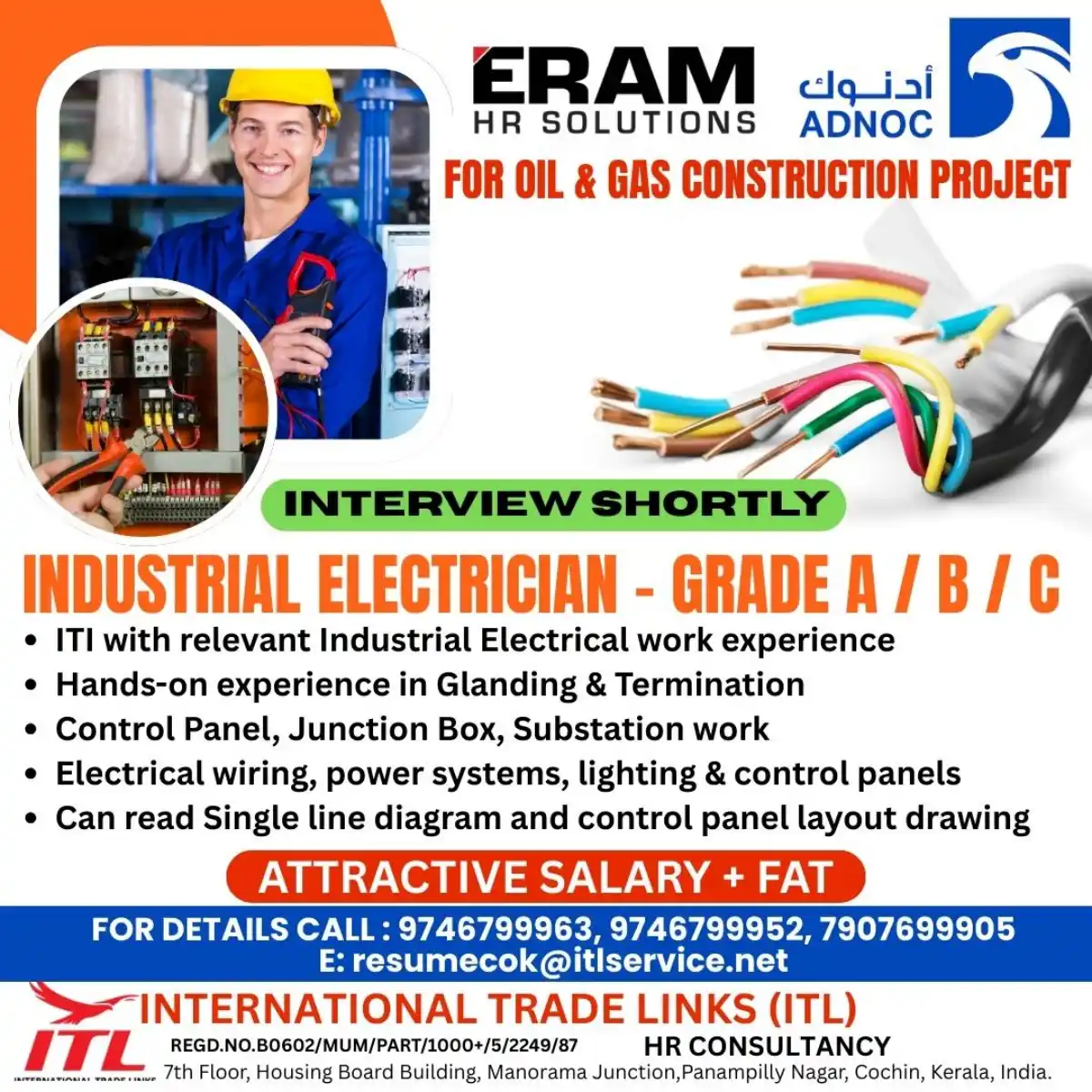 Industrial Electrician Job ADNOC