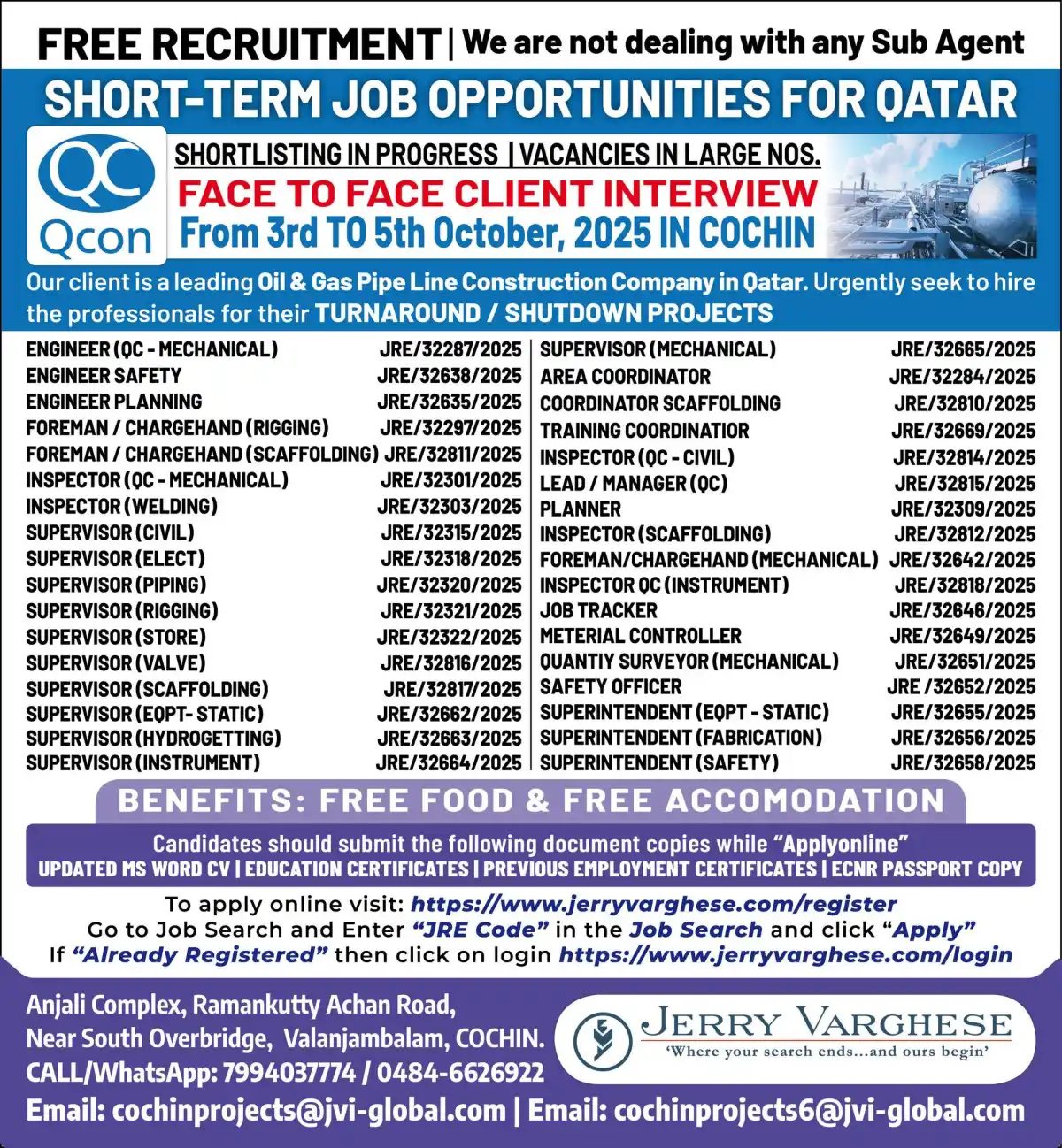 Qatar Short-Term Jobs