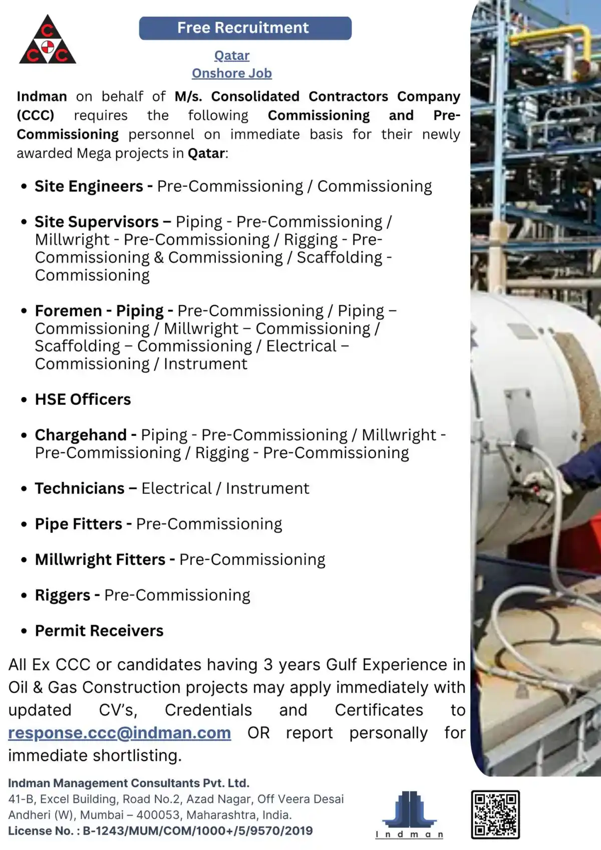 Commissioning Jobs Qatar