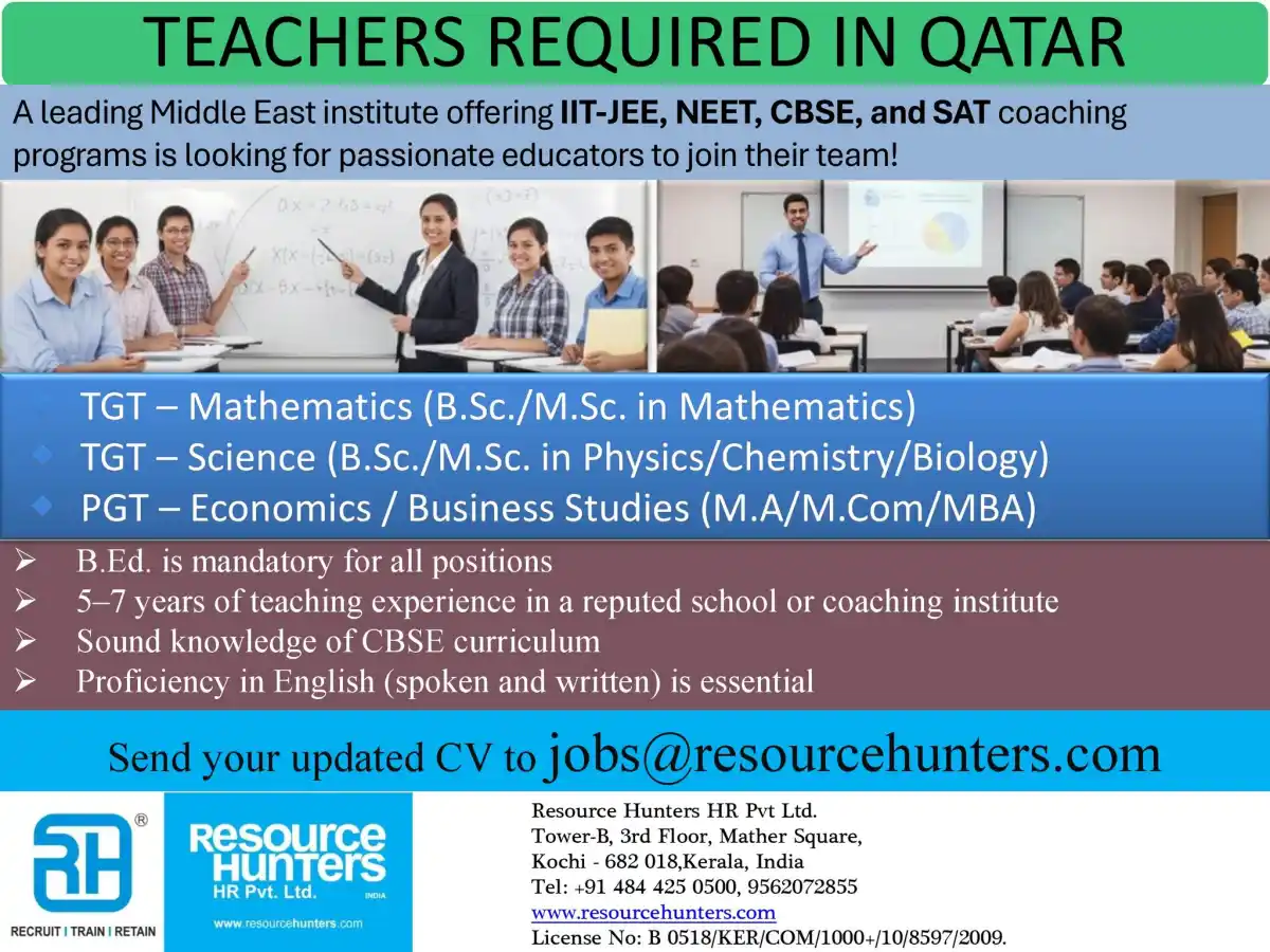 Teachers Wanted in Qatar