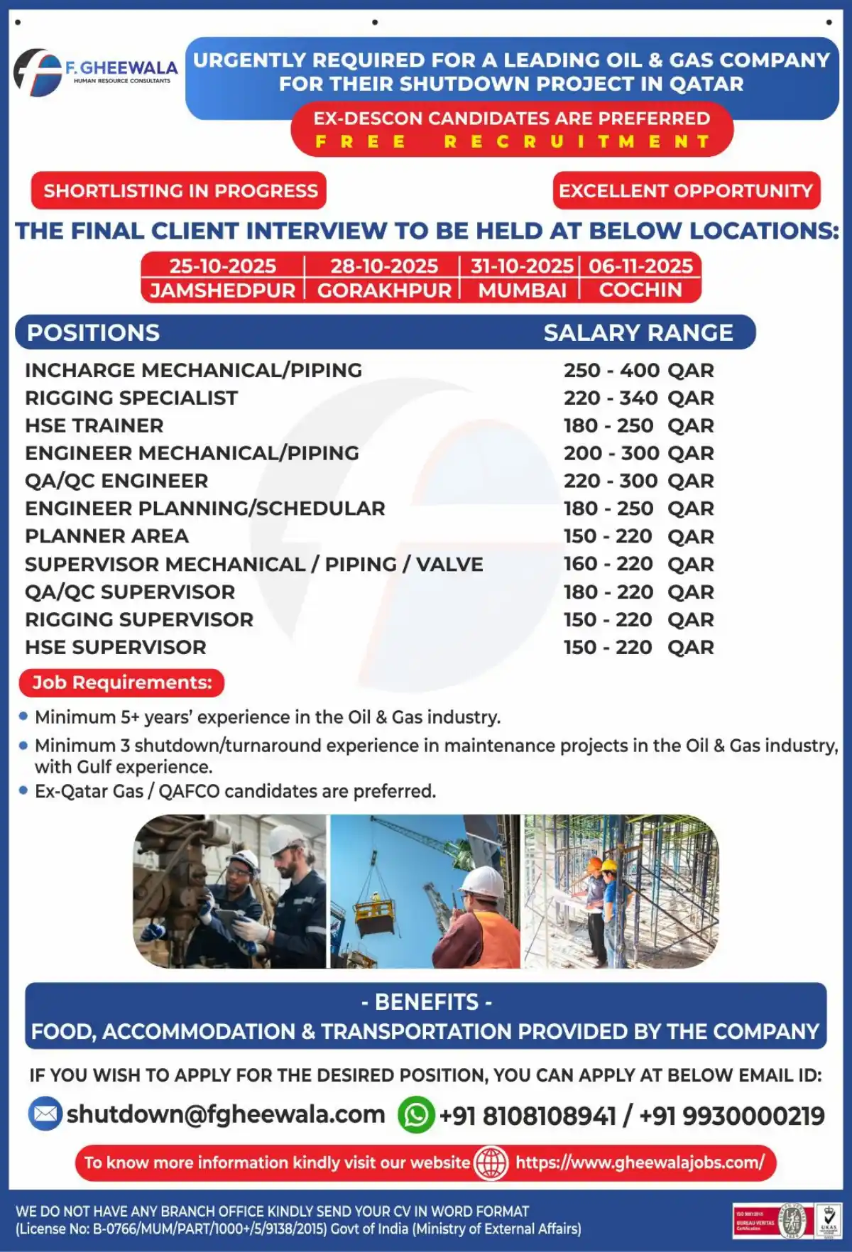 Oil & Gas Jobs Qatar