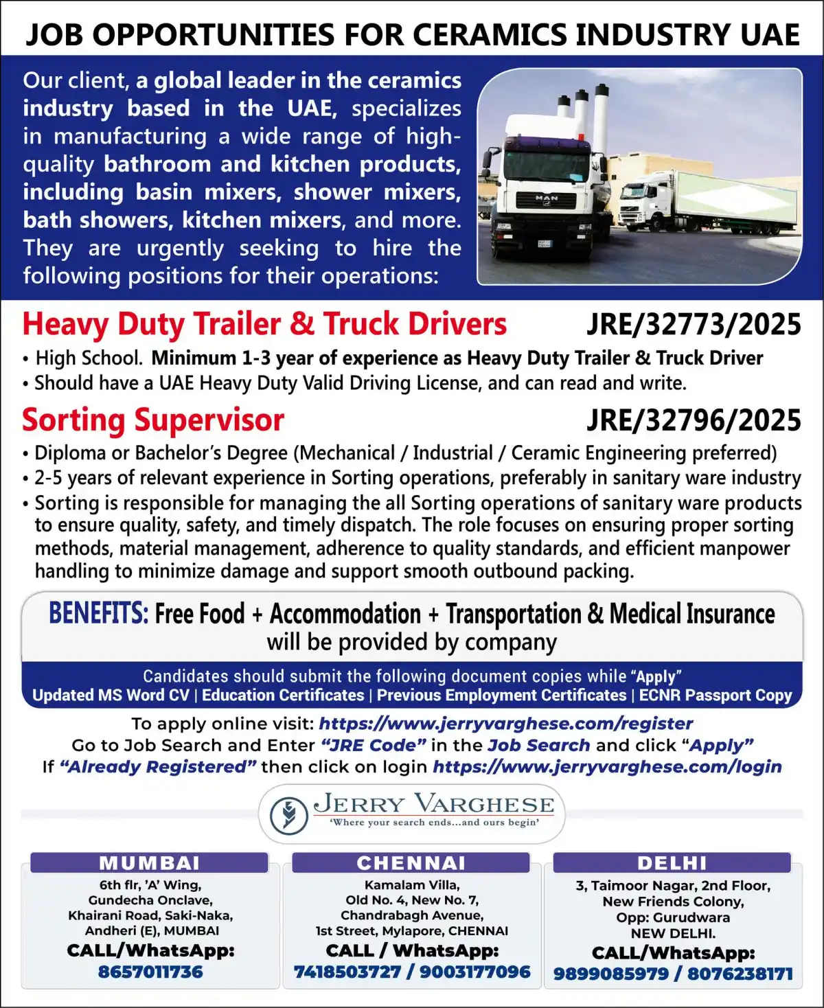 Job Openings UAE Ceramics