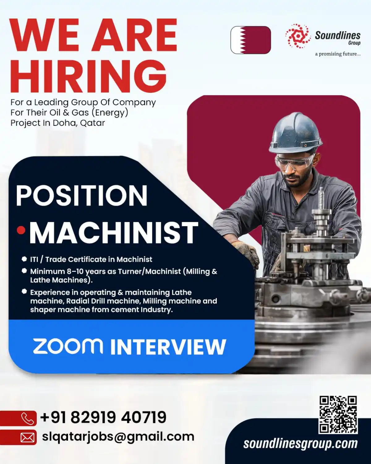 Machinist Job Qatar