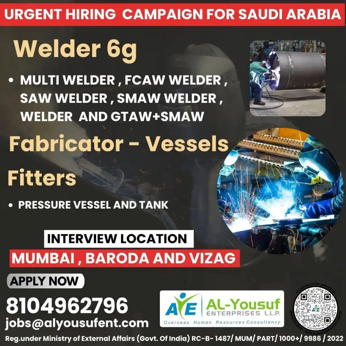 Welder Jobs KSA
