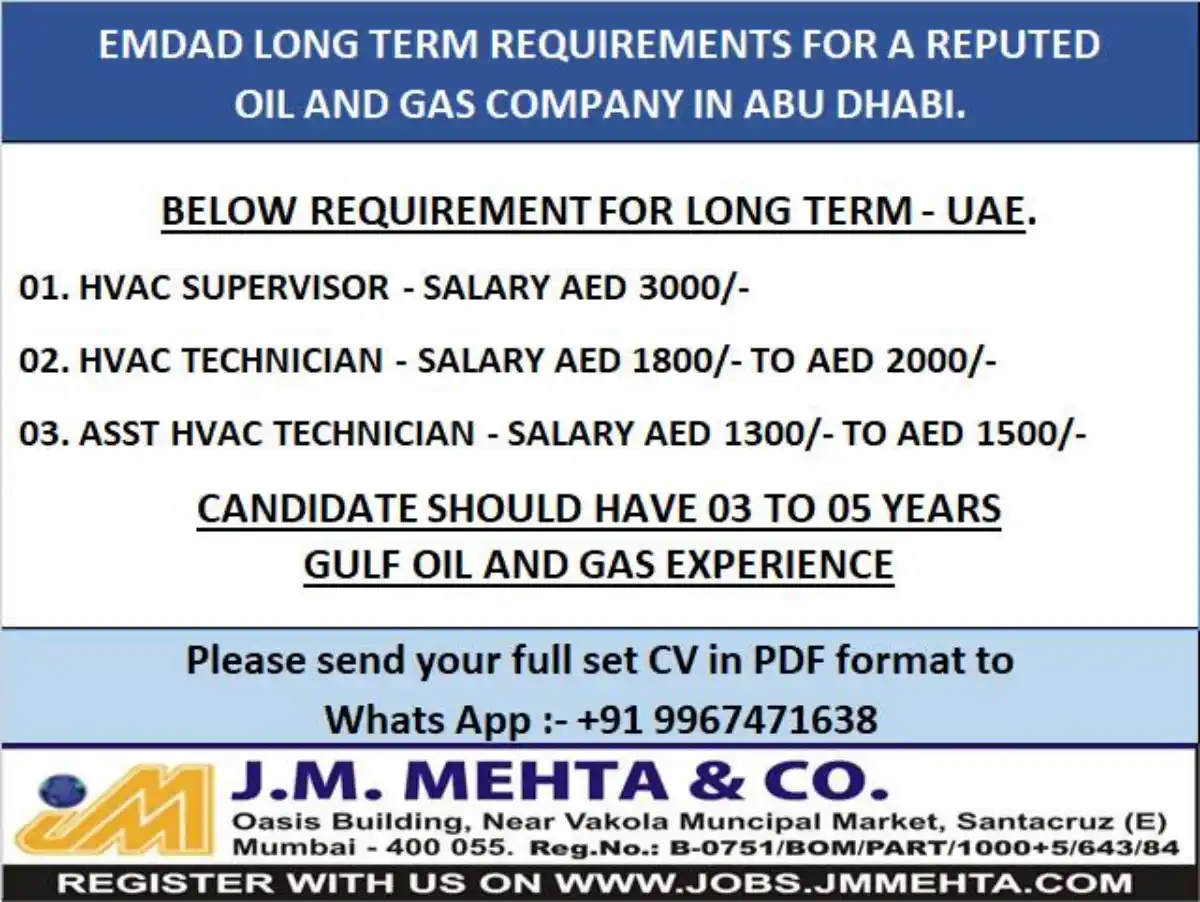 HVAC Jobs Abu Dhabi