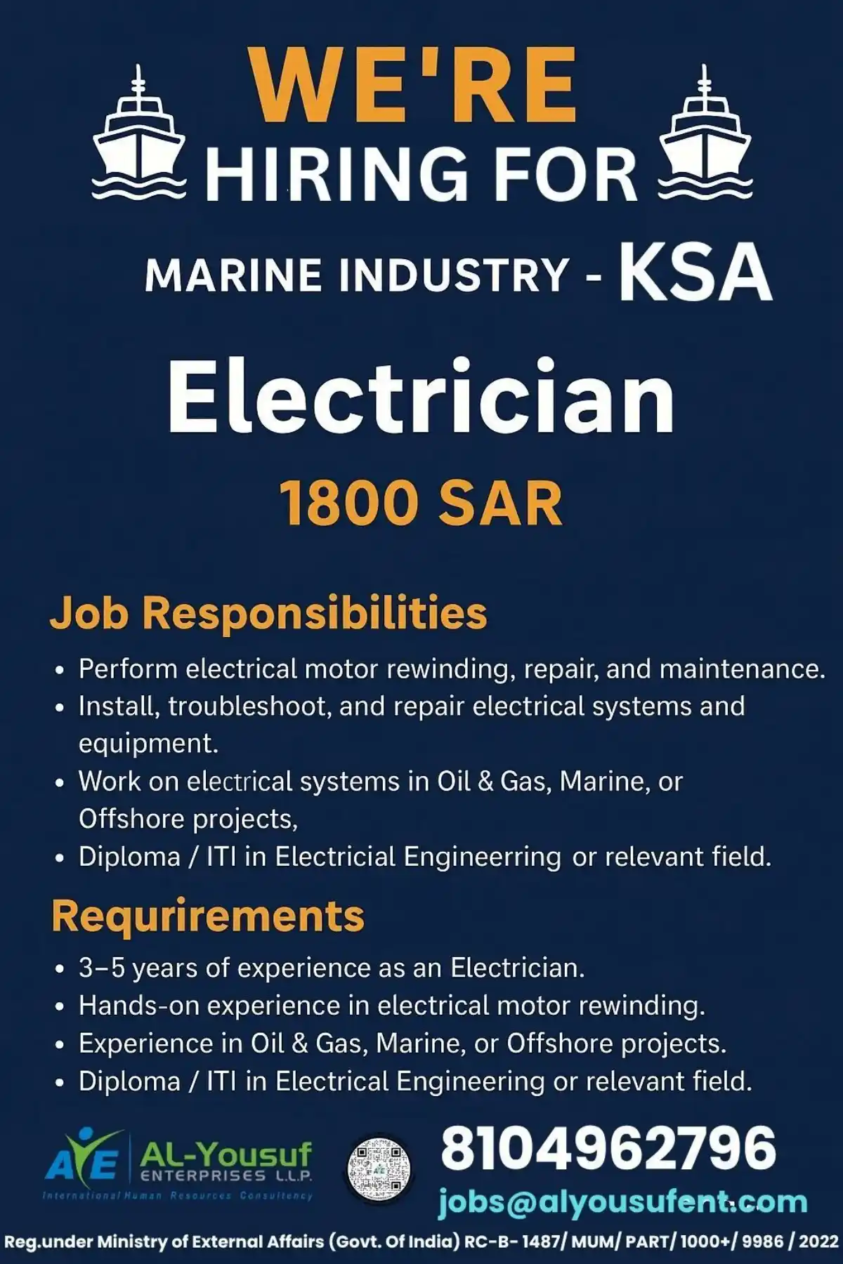 Electrician Job KSA