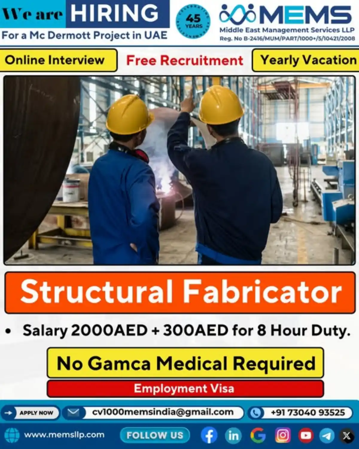 Structural Fabricator UAE Job
