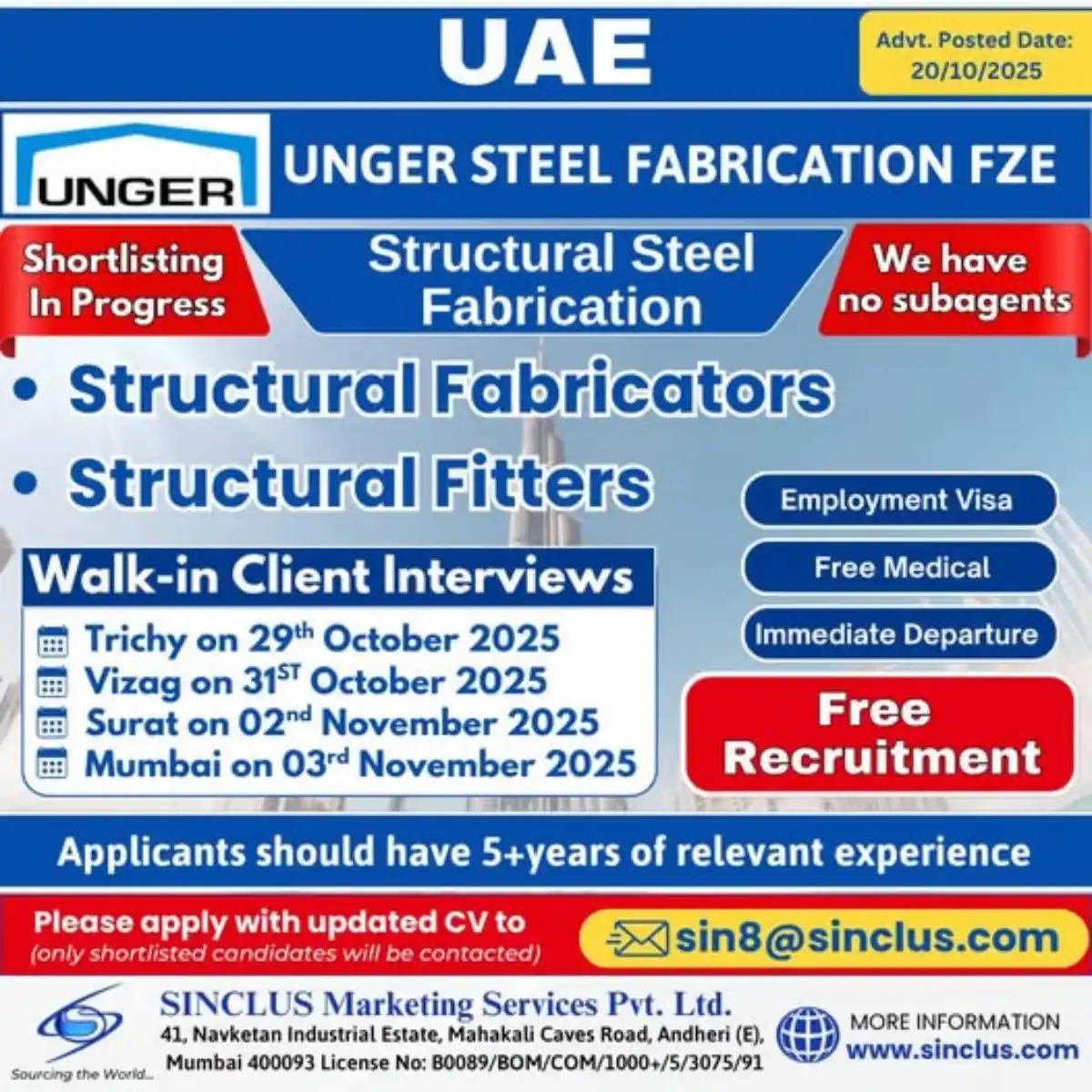 Structural Fitters Jobs – UAE