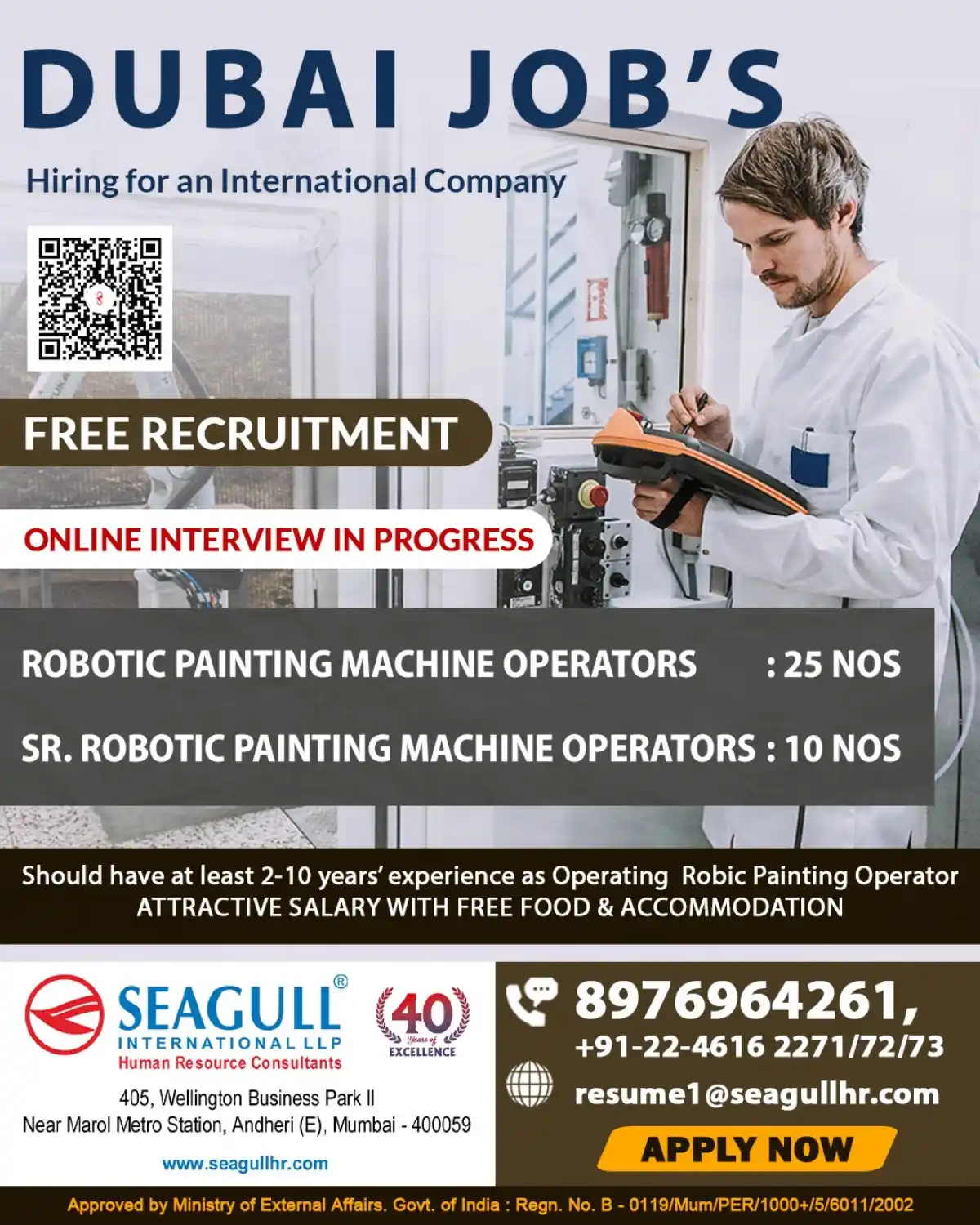 Robotic Operator Jobs Dubai