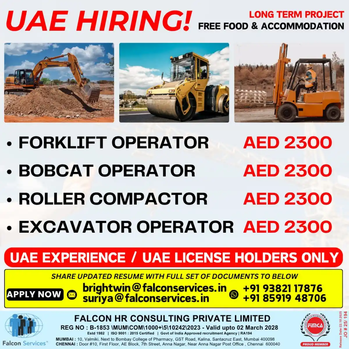 UAE Heavy Equipment Operator Jobs