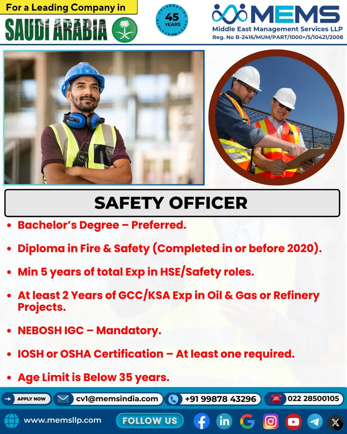 Safety Officer – KSA