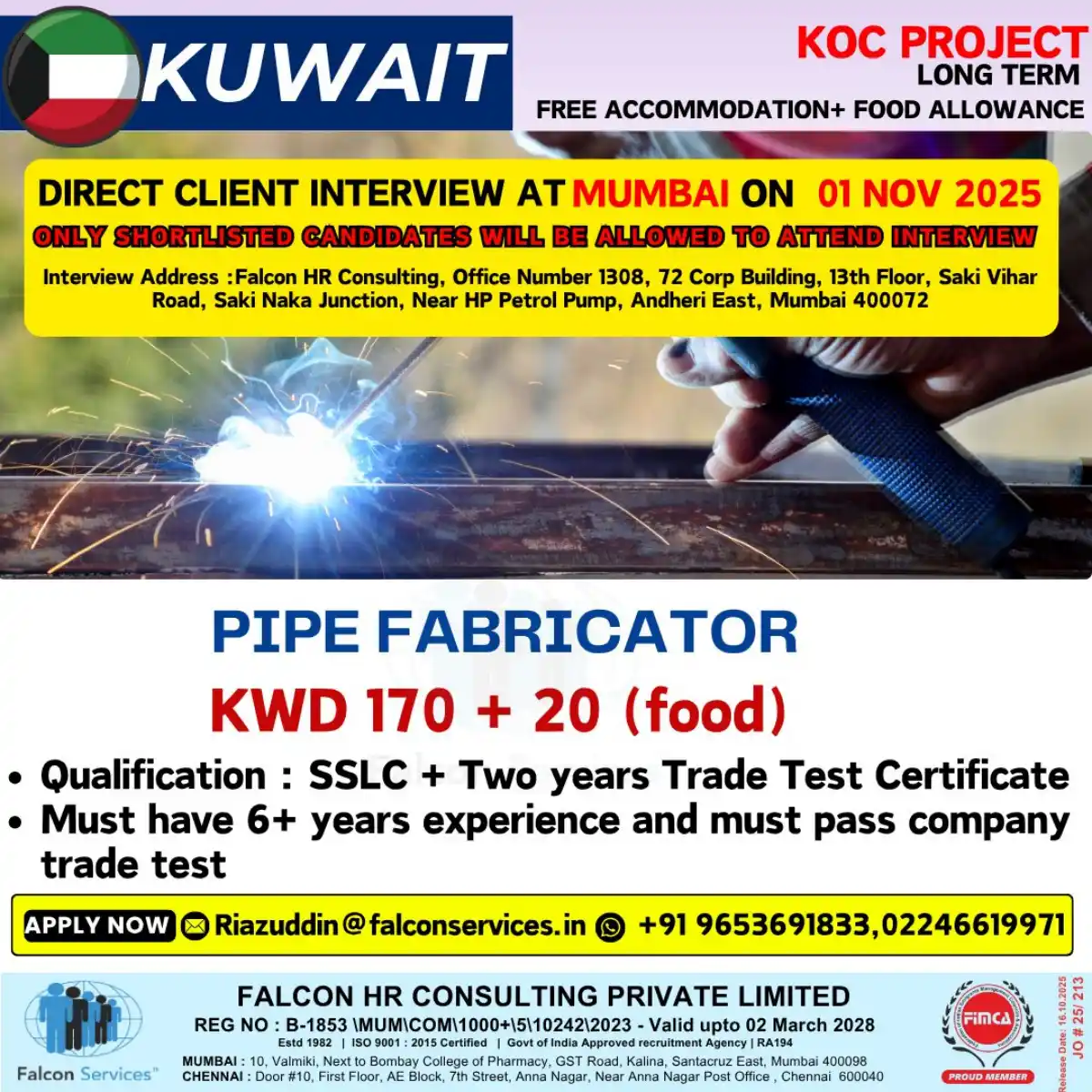Pipe Fabricator – Kuwait
