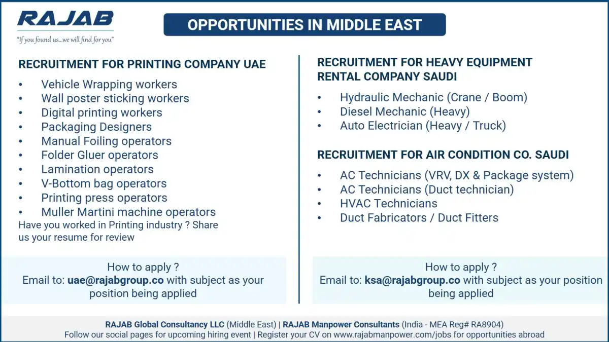 RAJAB Middle East Jobs