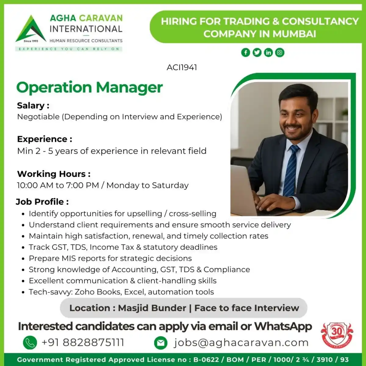 Operation Manager Mumbai
