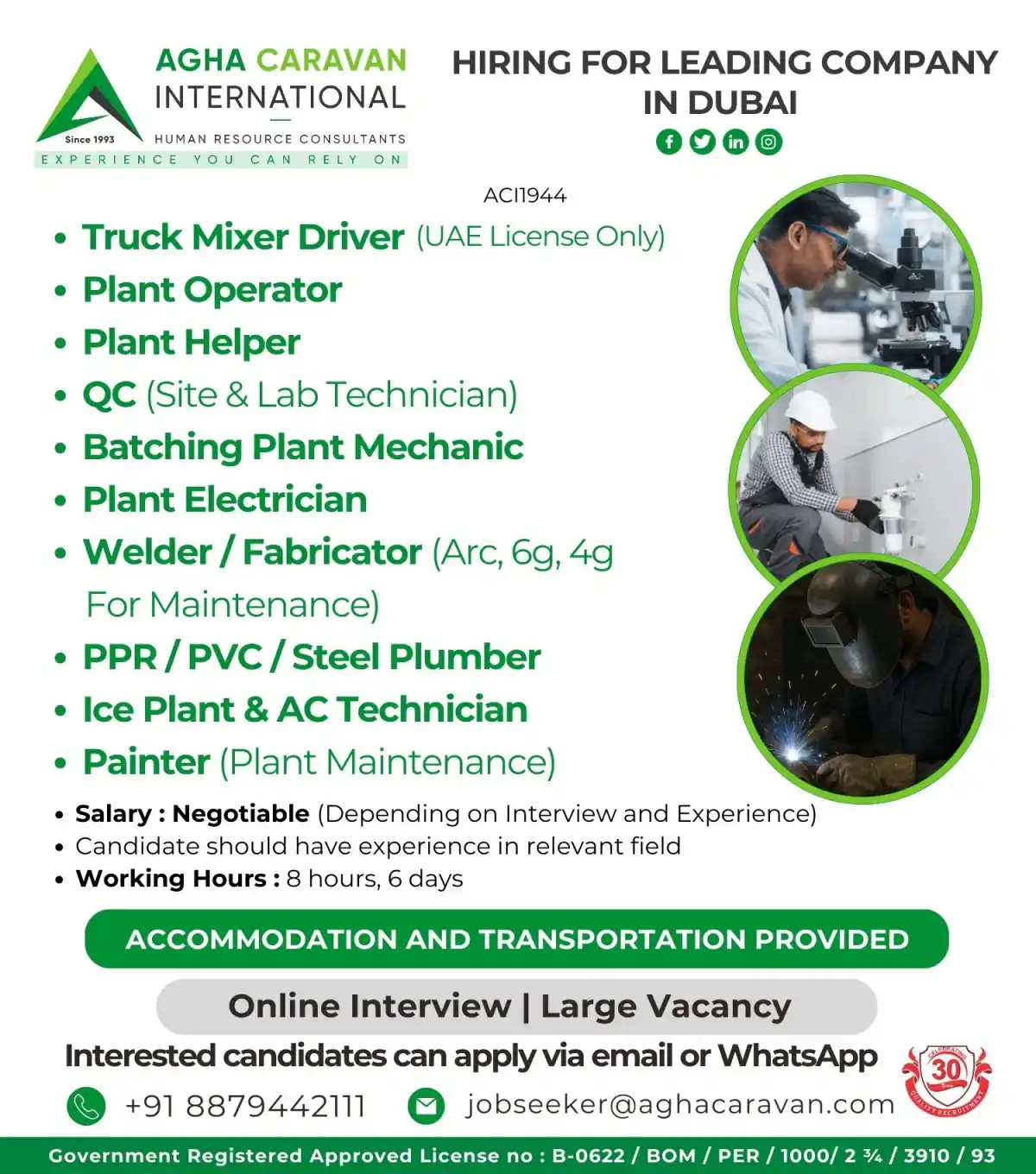 Dubai Construction Jobs – AGHA CARAVAN