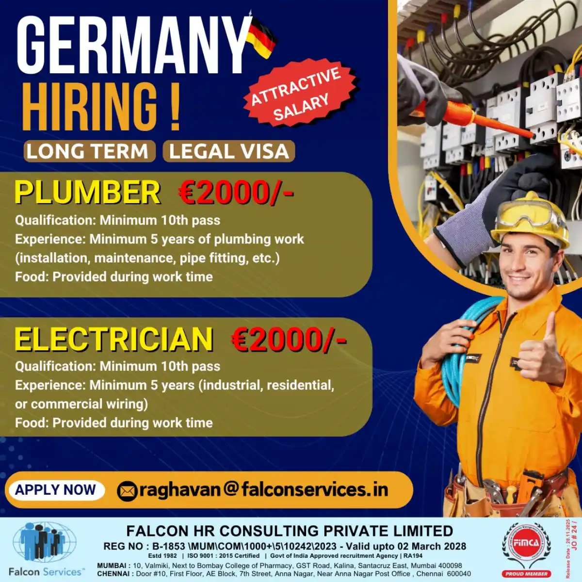 Plumber & Electrician Jobs Germany