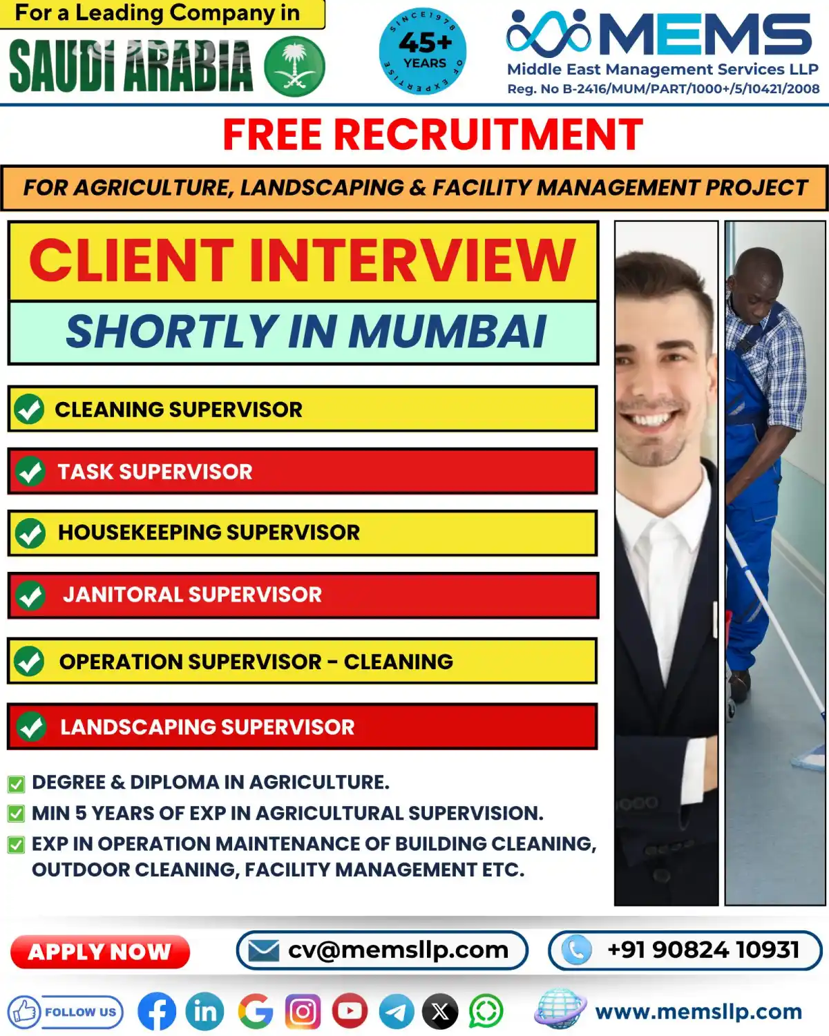 Supervisor Jobs Saudi Arabia