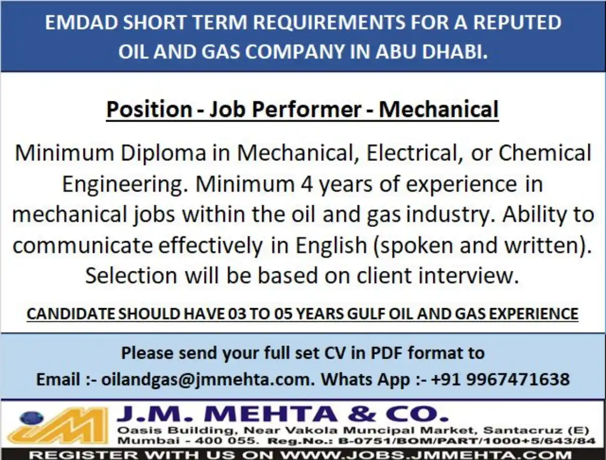 Job Performer – Mechanical