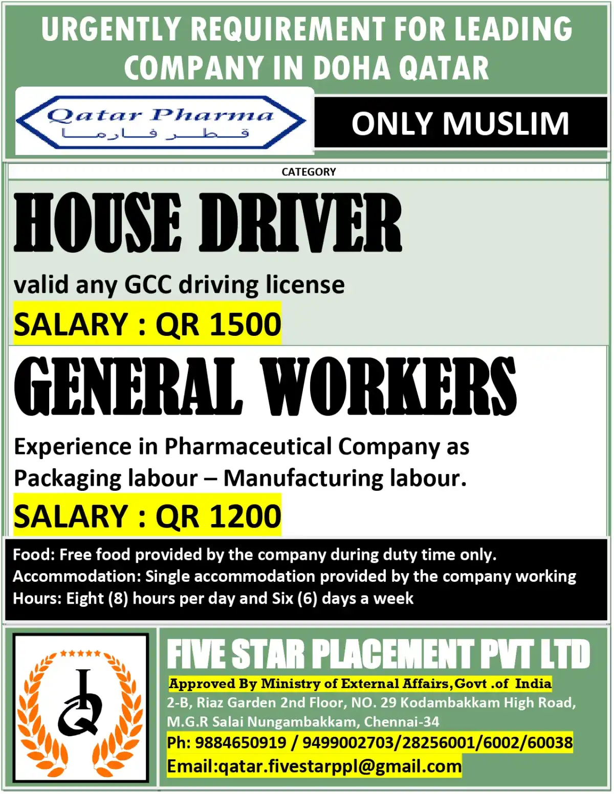 Qatar Pharma Jobs in Doha