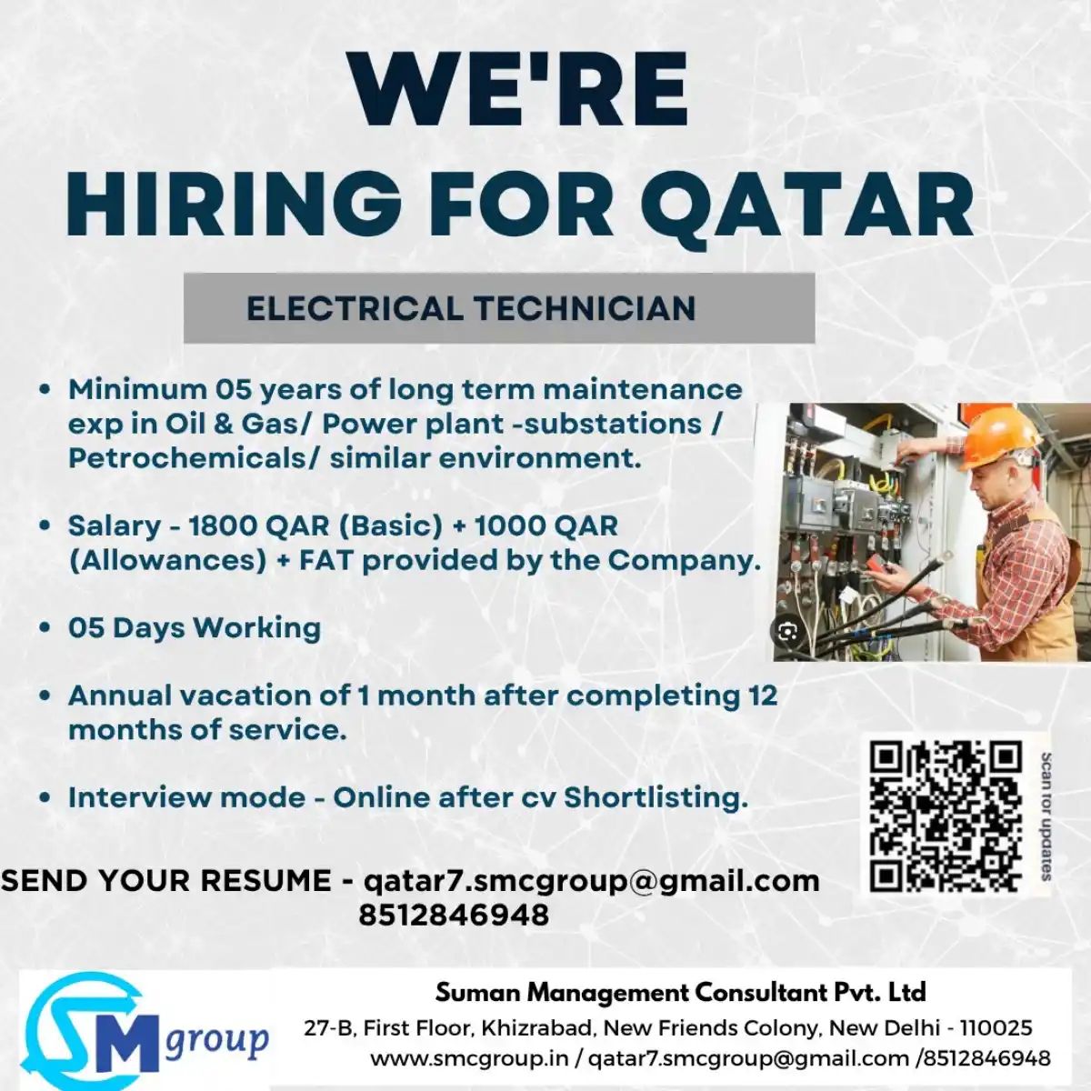 Electrical Technician – Qatar