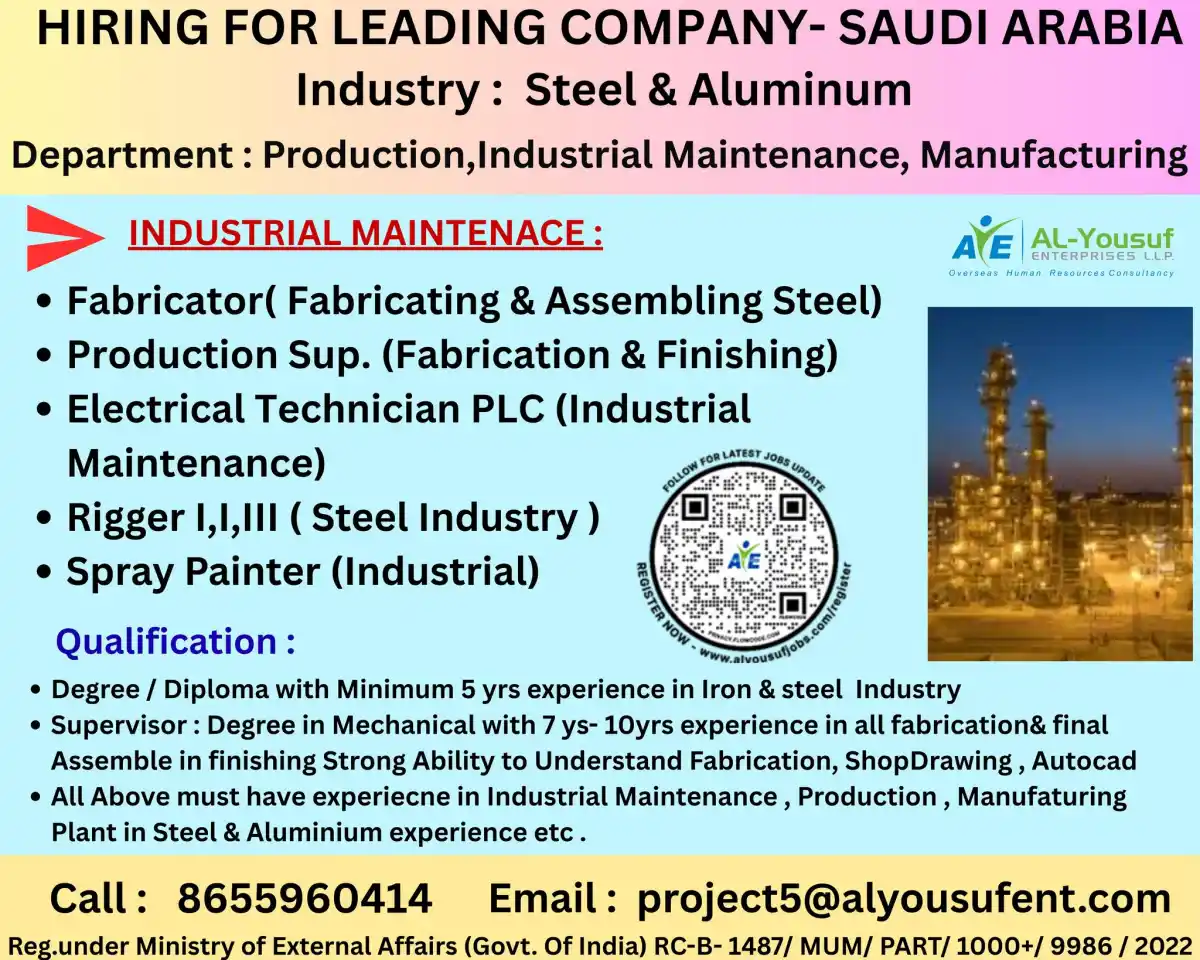 Industrial Jobs in Saudi Arabia
