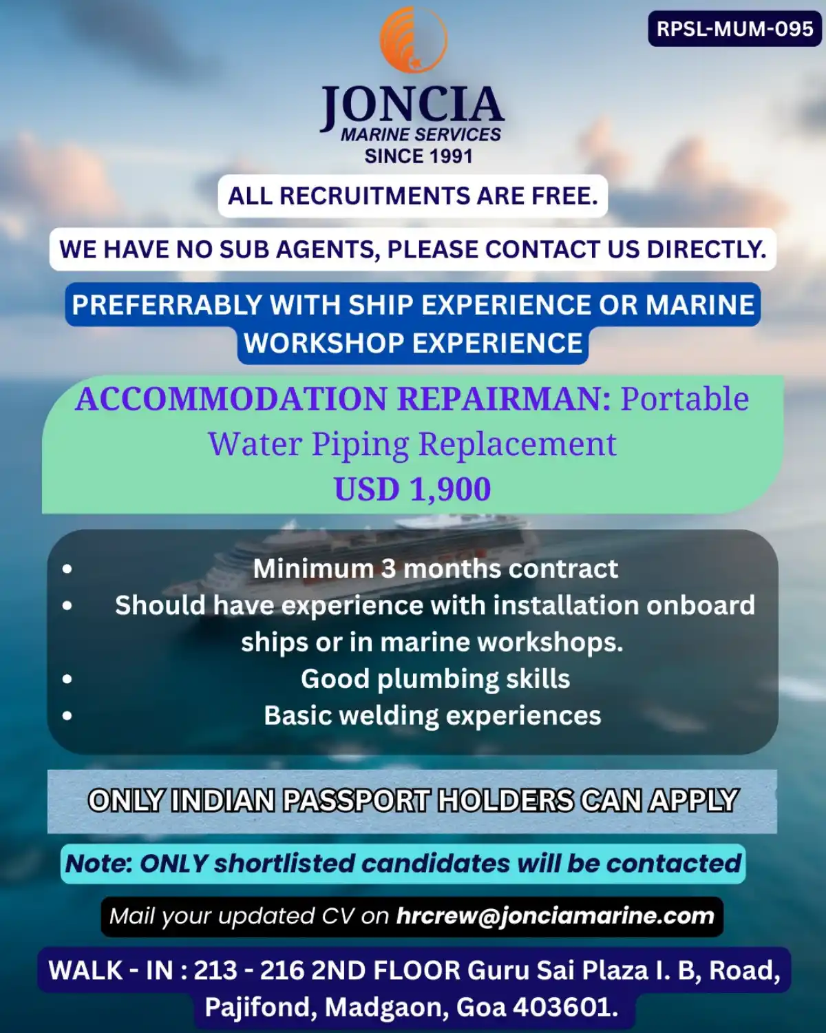 Accommodation Repairman Job