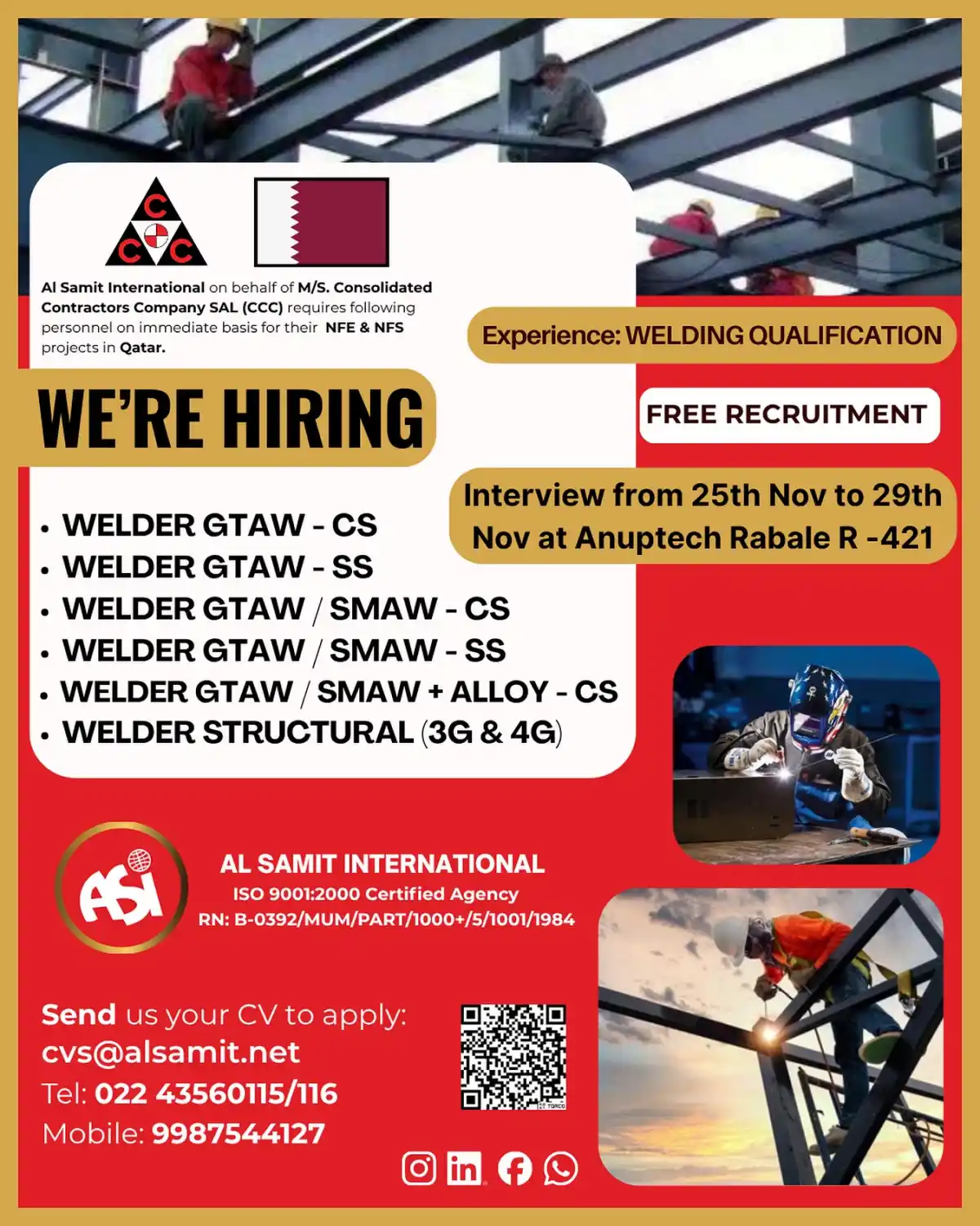 Welder Jobs Qatar