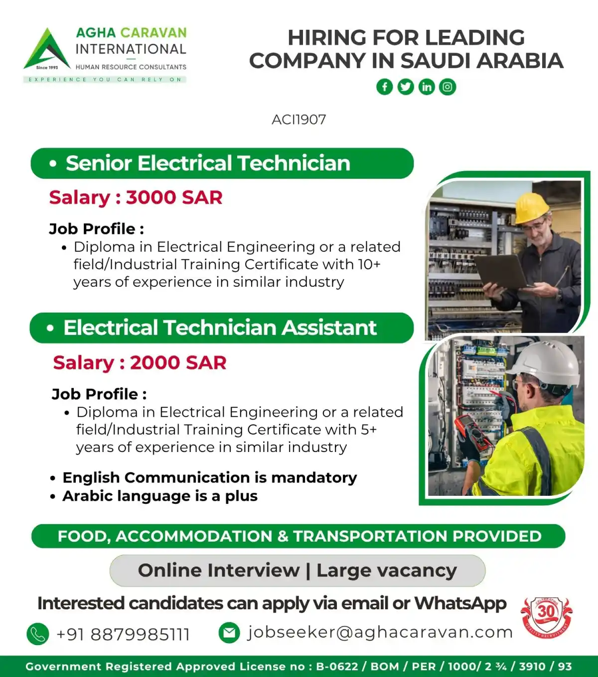Elec Tech Jobs KSA