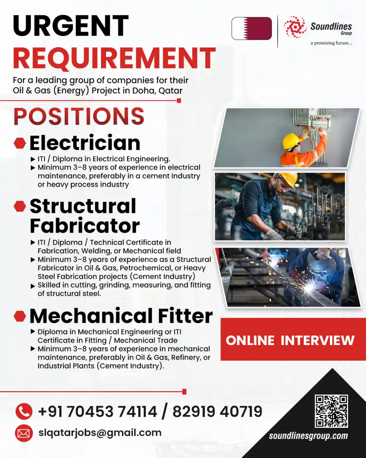 Urgent Qatar Oil & Gas Jobs