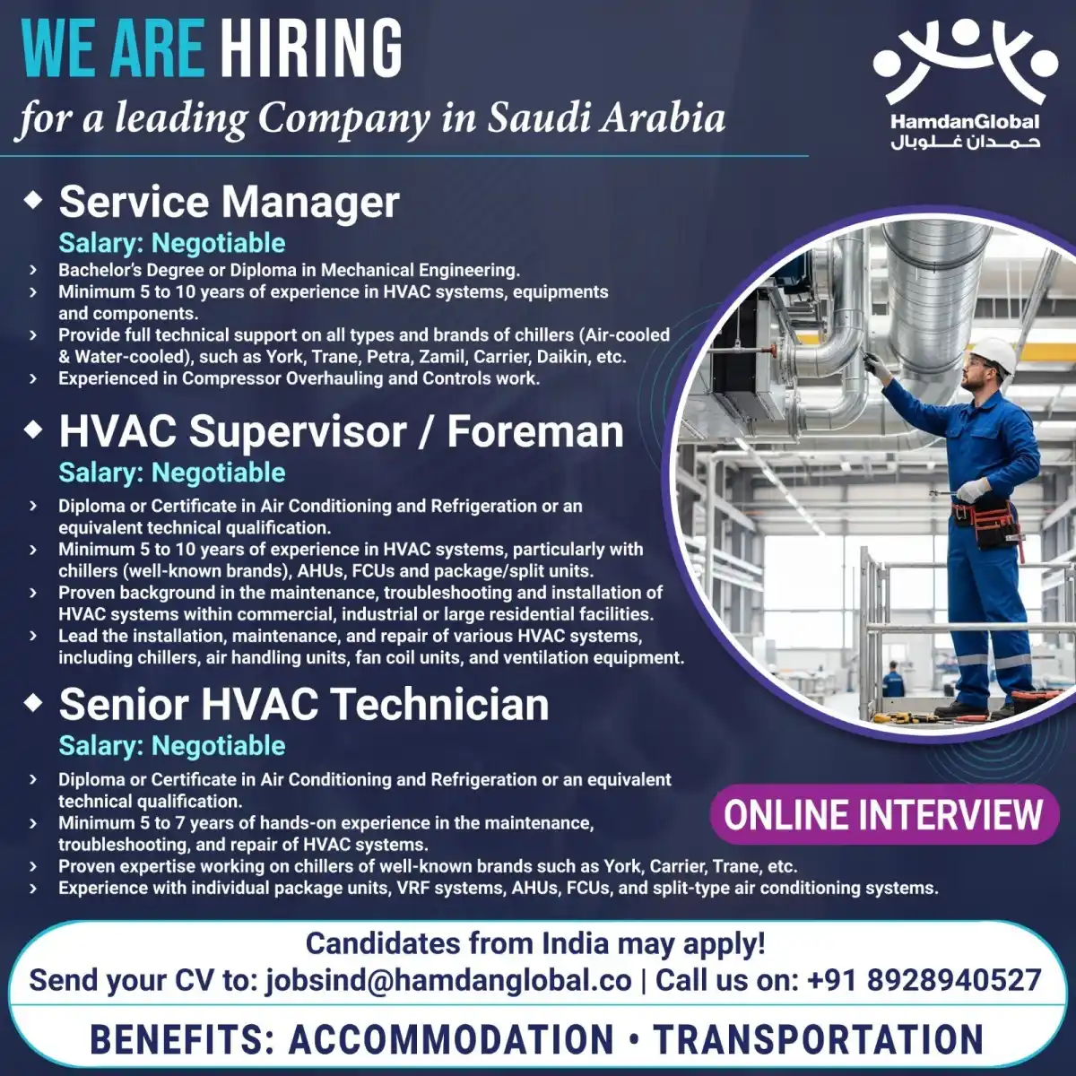 HVAC Jobs Saudi Arabia