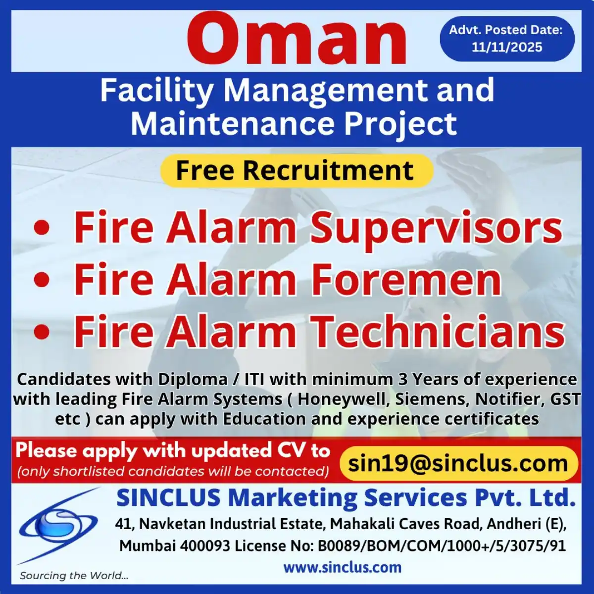 Fire Alarm Jobs Oman