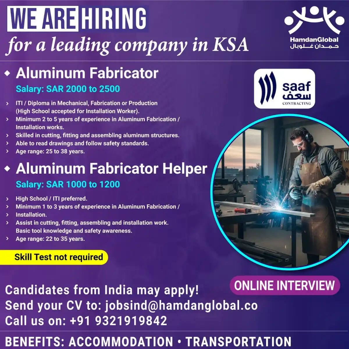 Aluminum Jobs KSA
