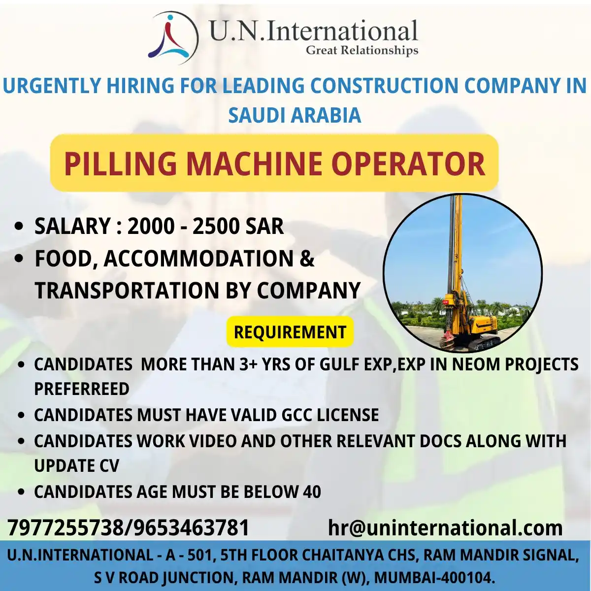 Piling Machine Operator
