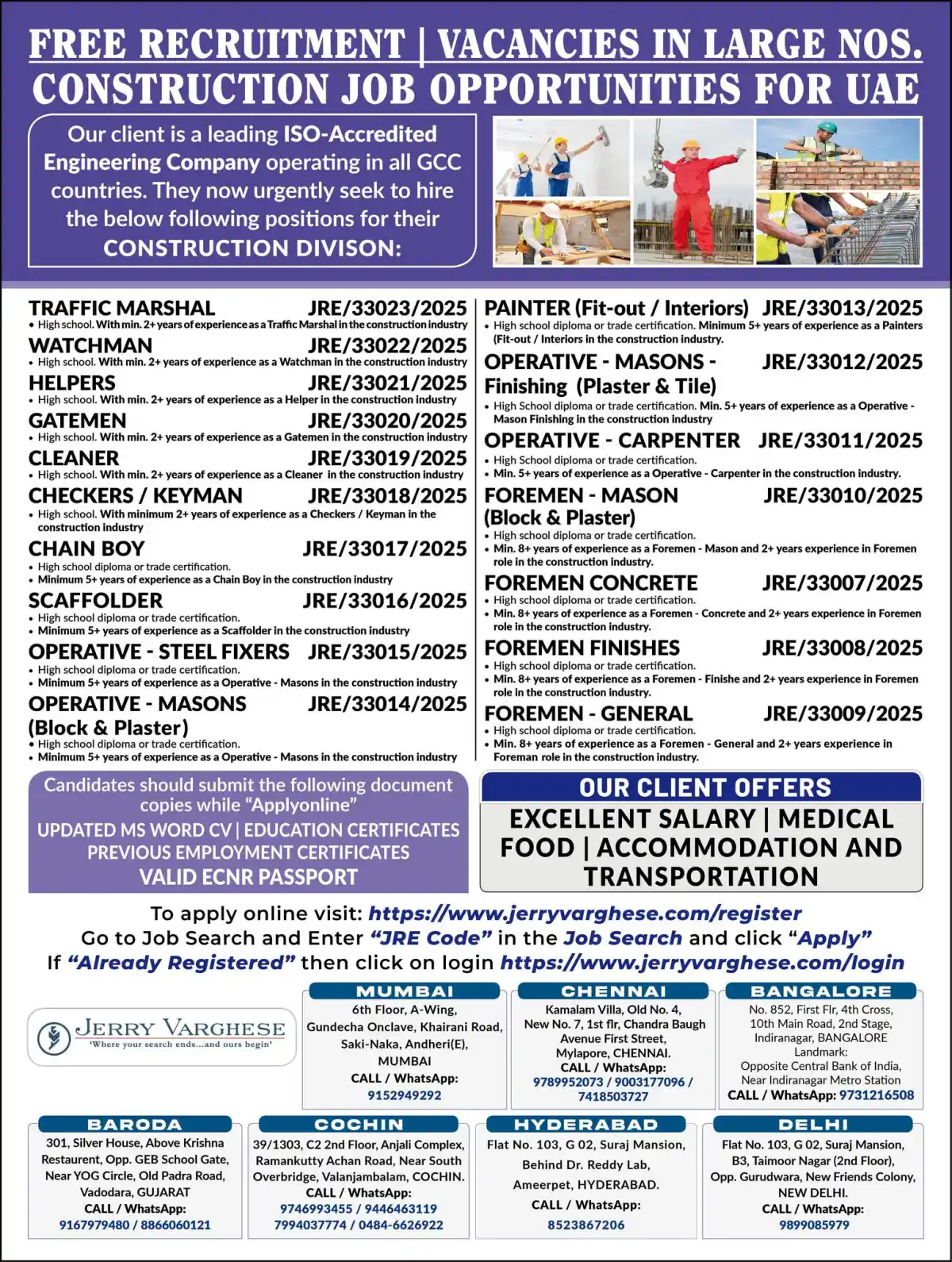 UAE Construction Jobs