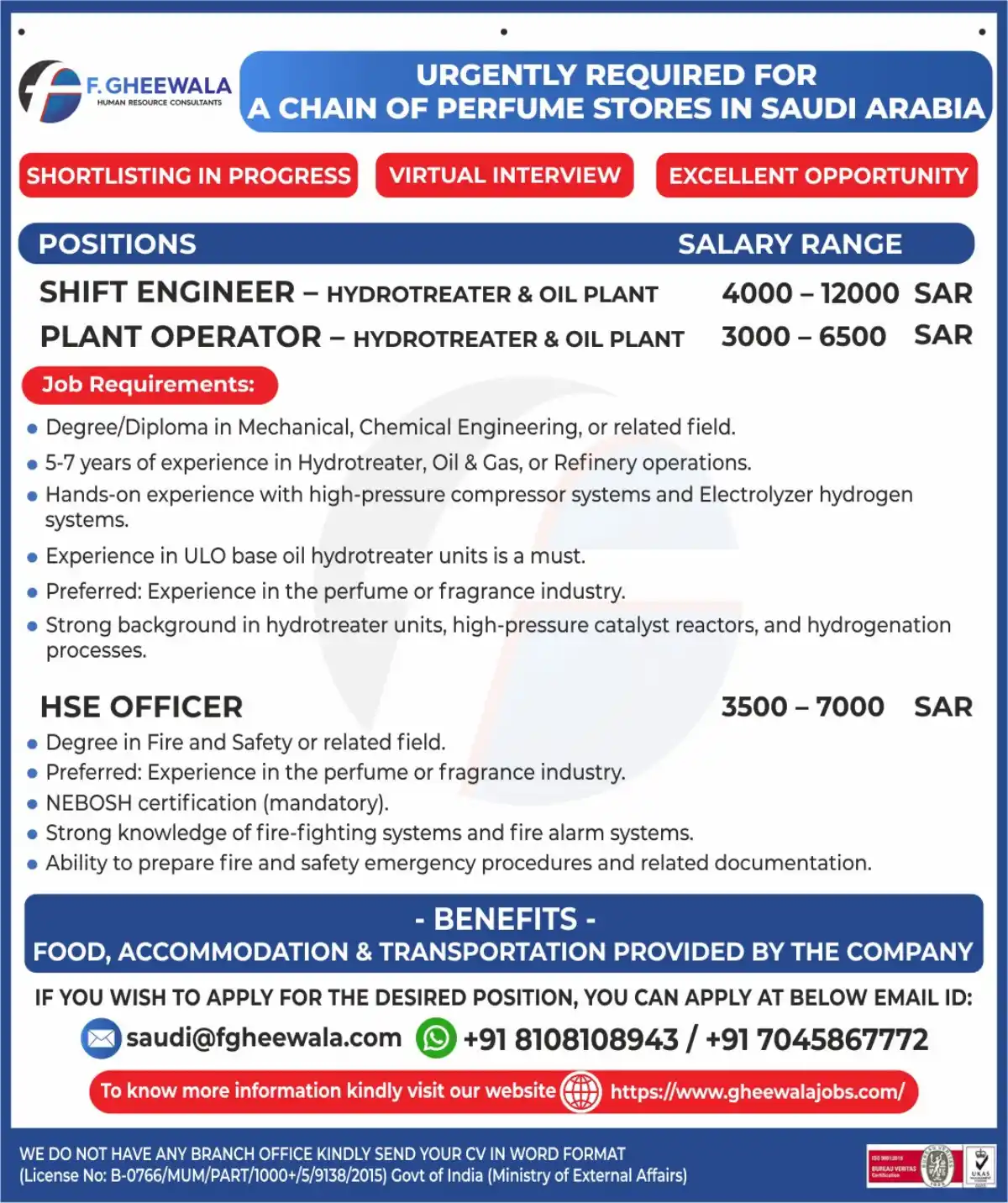 Hydrotreater Jobs KSA
