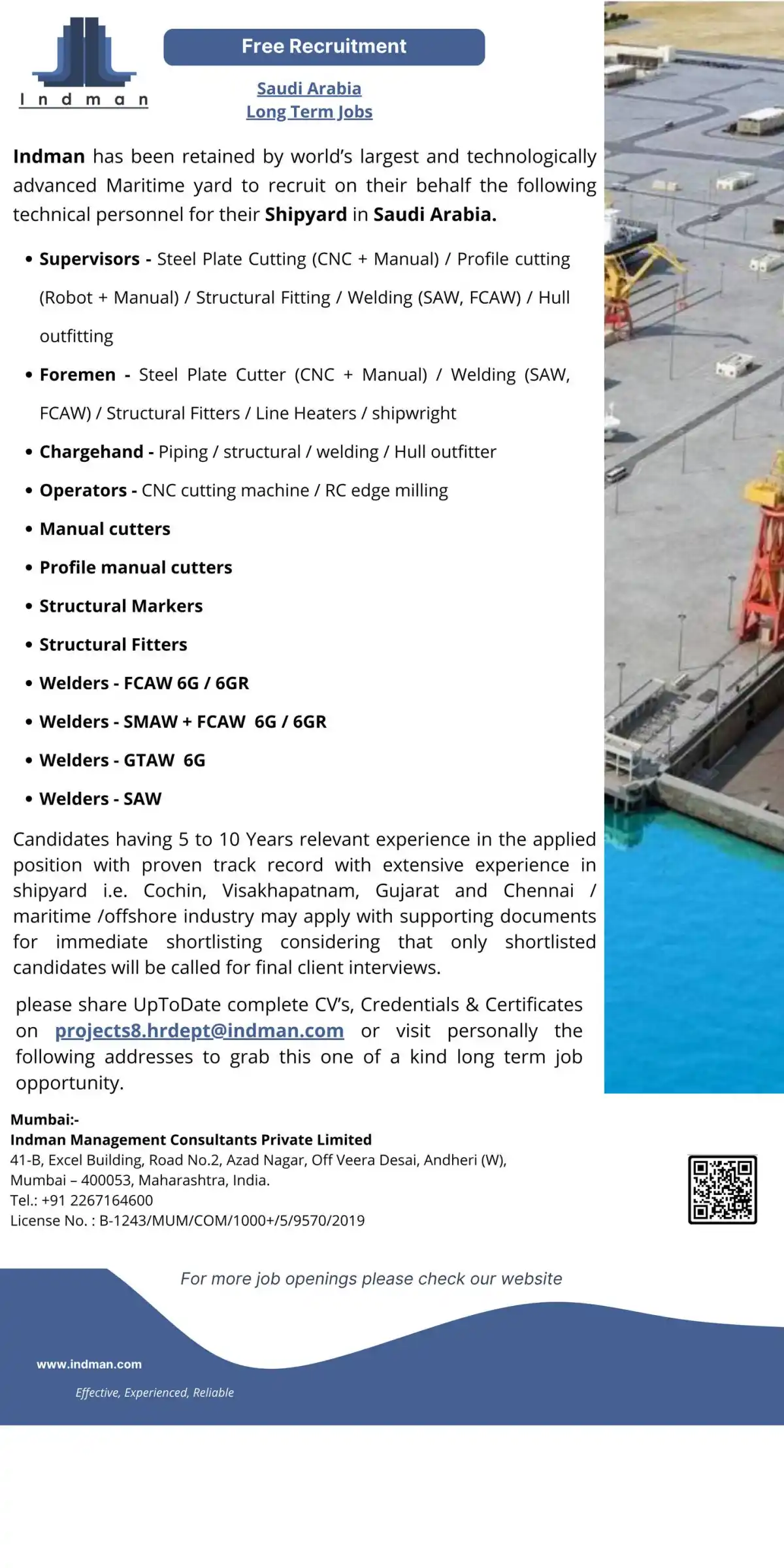 Shipyard Jobs Saudi Arabia