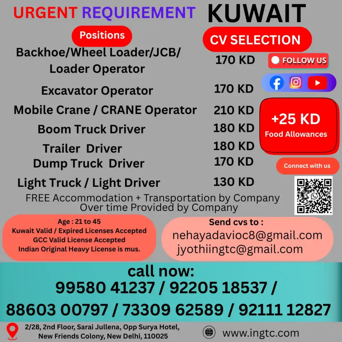 Heavy Equipment Jobs Kuwait