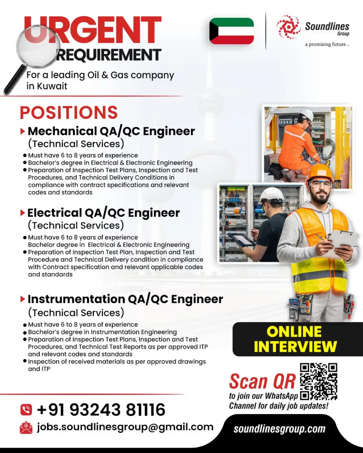 QA/QC Engineers Kuwait Oil & Gas