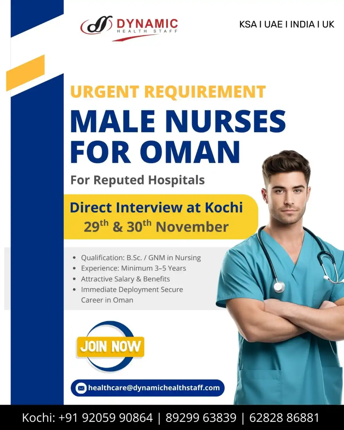 Male Nurses for Oman