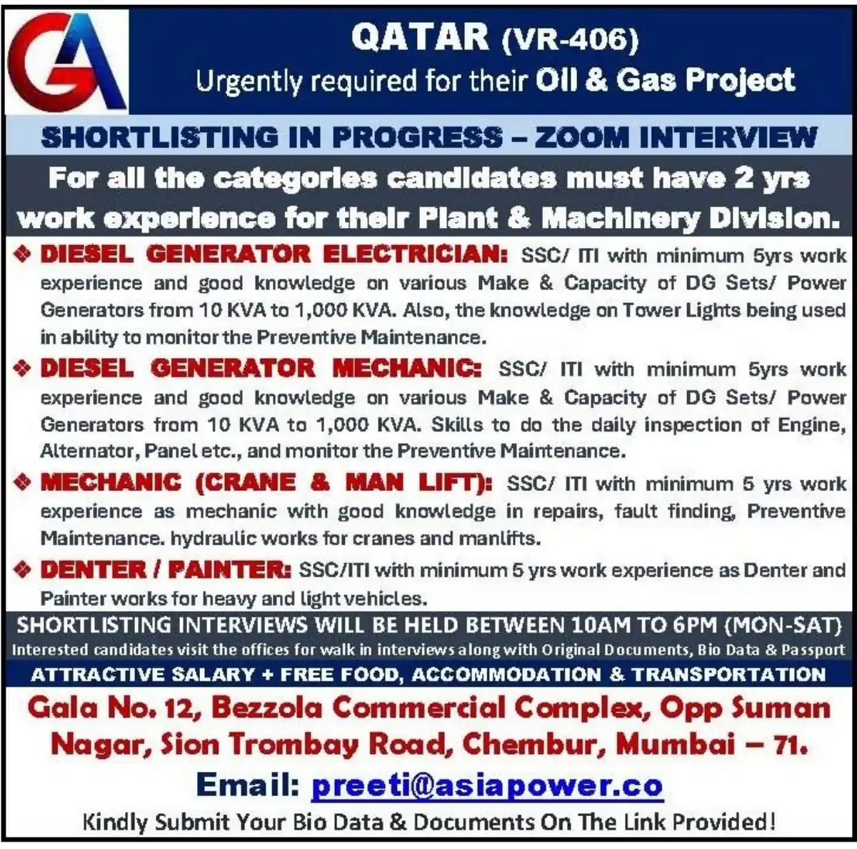 Qatar Oil Gas Jobs