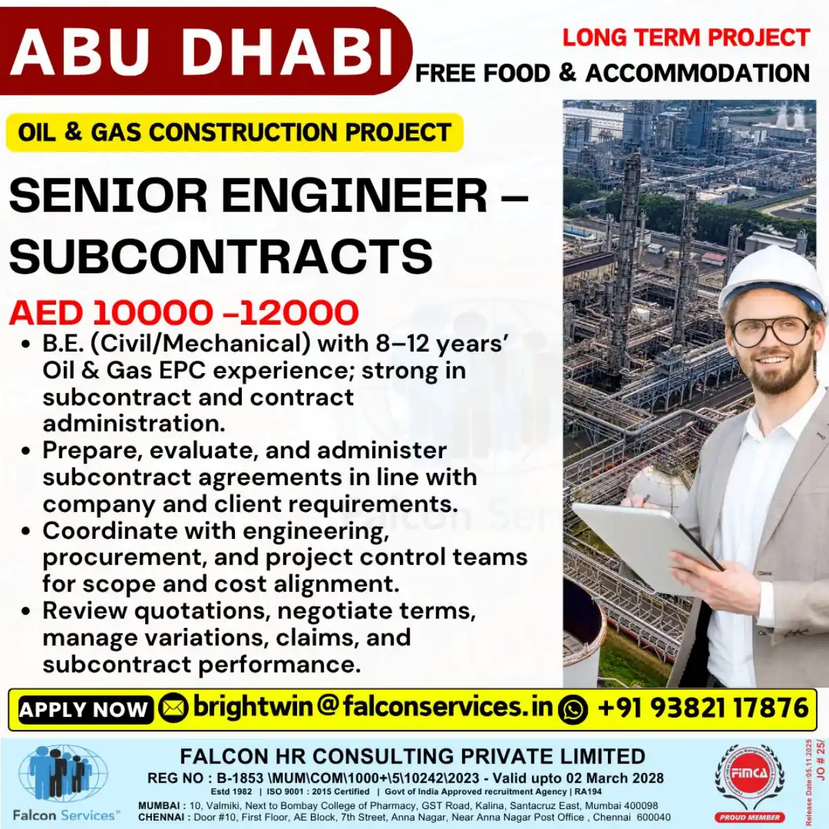 Senior Engineer Subcontracts